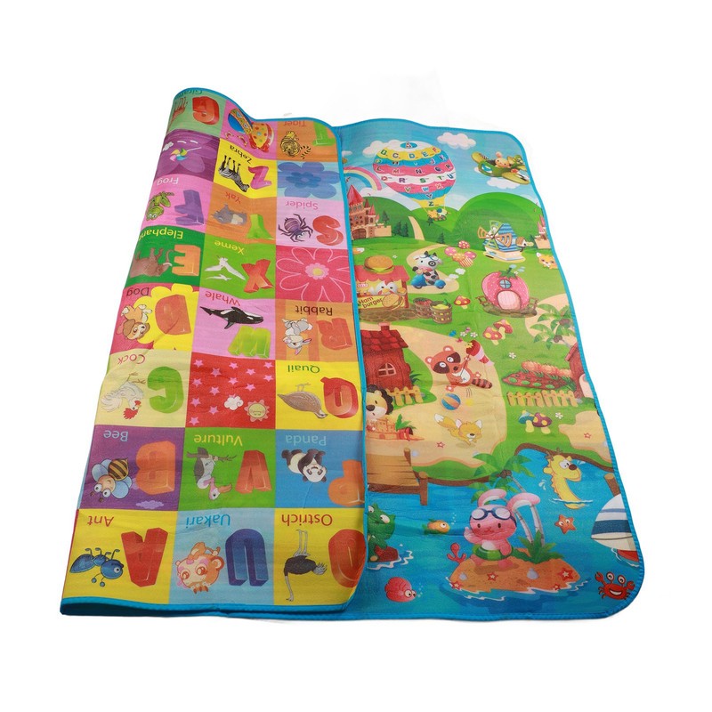 Reversible Baby Crawling Mat Foldable Washable Farm Pattern Waterproof Large
