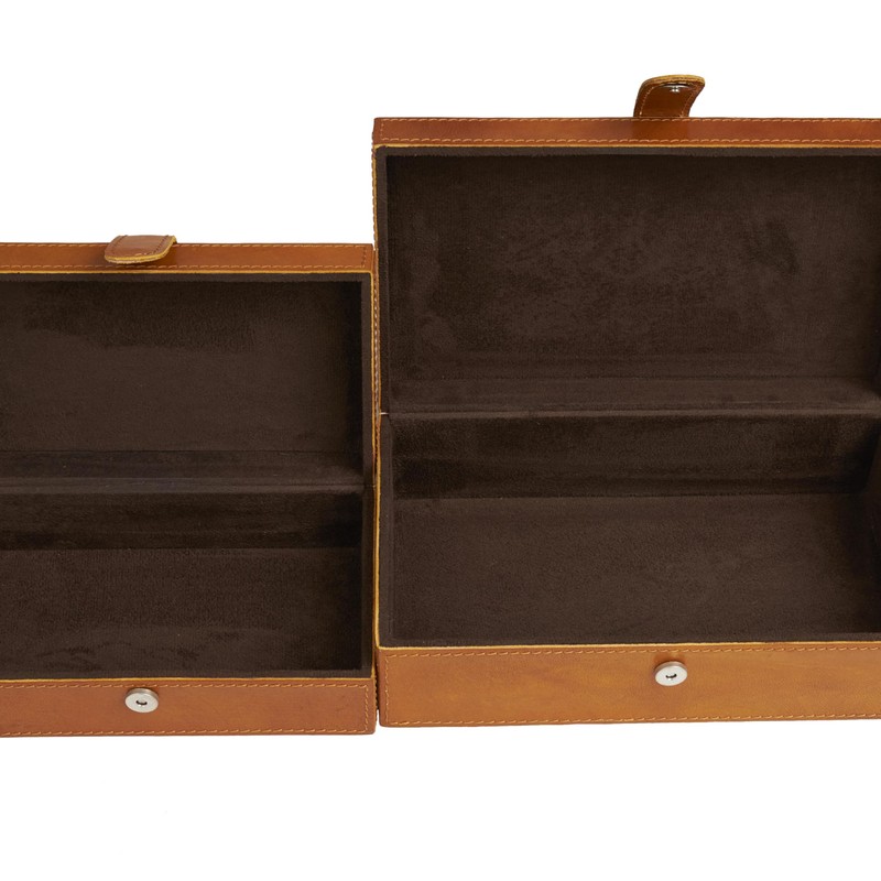 Deco 79 Leather Handmade Decorative Box Storage Decorative Keepsake Boxes