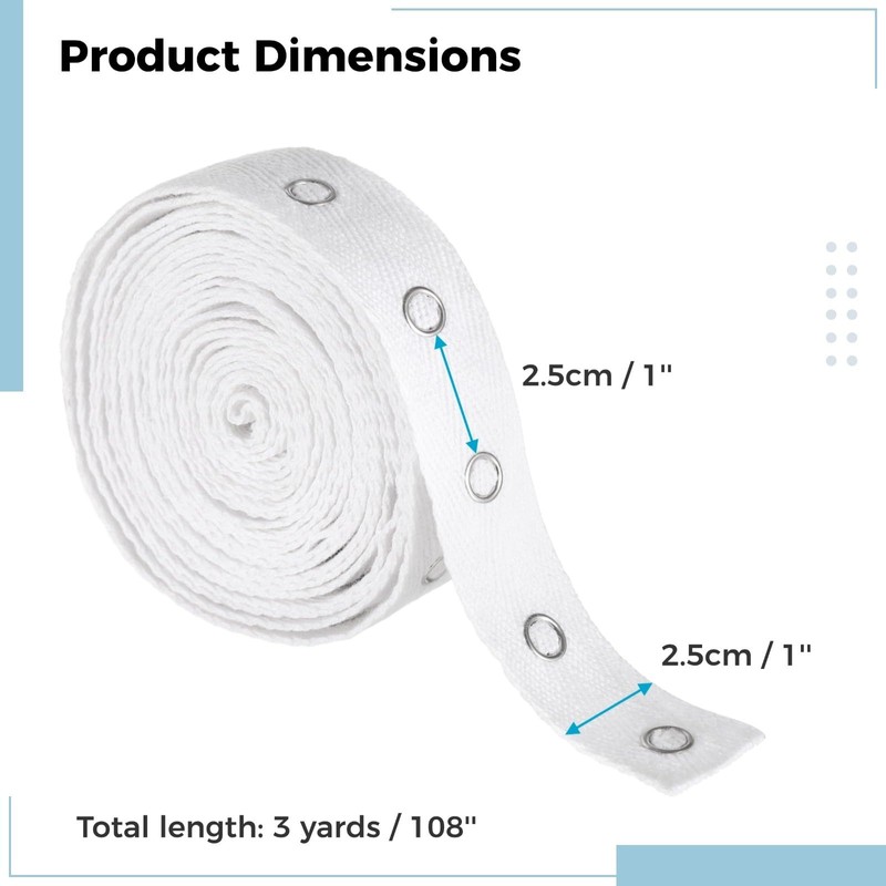 3 Yards Snap Tape Trim, Soft Snap Ribbon with Stainless