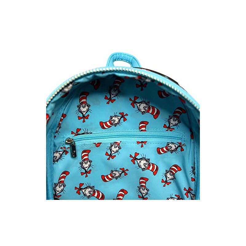 Loungefly Dr Seuss Cat in the Hat AOP Double Strap