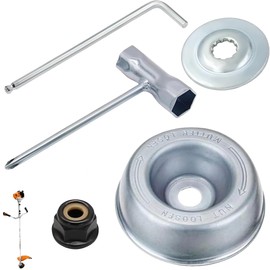 Tllsdss Blade Adapter Maintenance Kit with Thrust Washer, Rider Plate, Collar Nut & Wrench – Compatible with FS55, FS56, FS80, FS90, FS100, FS120, FS130, FS200, FS250 Trimmers & Brush Cutters