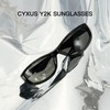 Cyxus Y2k Wrap Around Sunglasses for Men Women Retro 90s