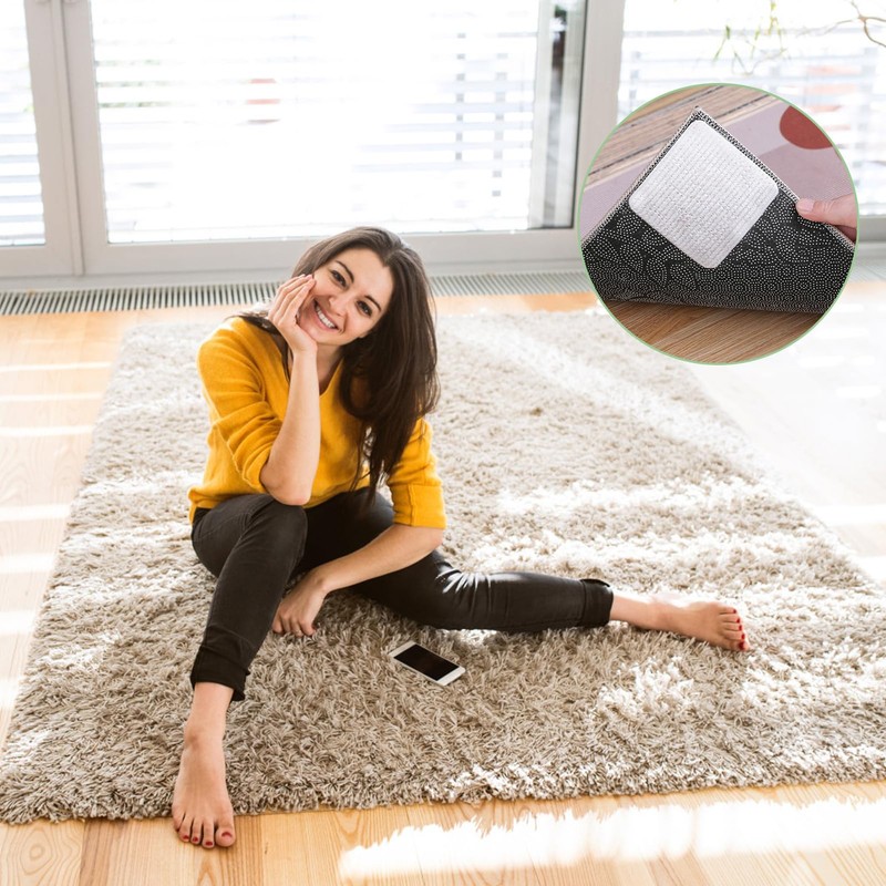 NeutypeChic Non-Slip Mat for Carpet, 4 Pieces, Non-Slip Carpet Underlay,