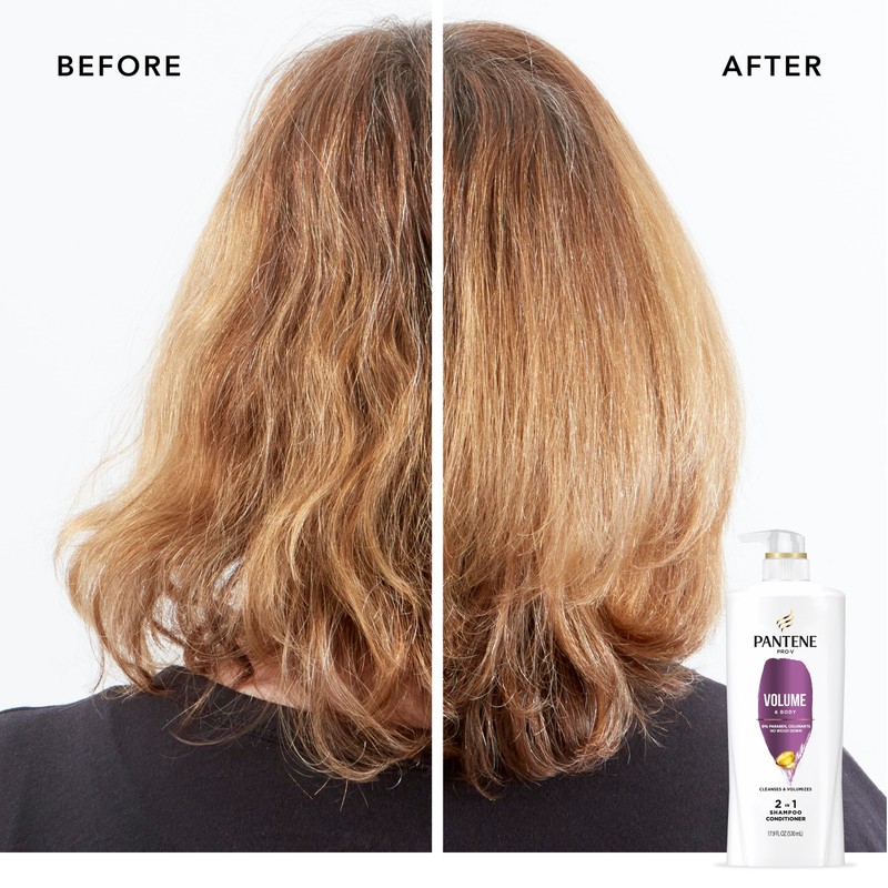 PANTENE PRO-V Volume & Body 2in1 Shampoo + Conditioner, 17.9oz/530mL