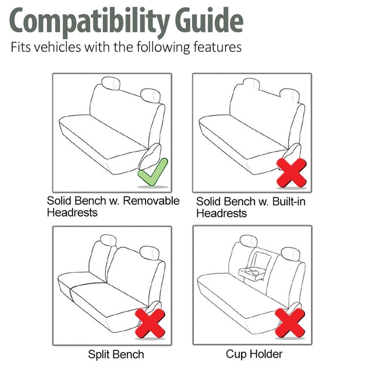 FH Group Car Seat Covers Classic PU Leather Split Bench