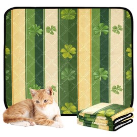 Zhirexin Saint Patrick's Striped Washable Pee Pads for Dogs,Absorbent Reusable Puppy Pads Pet Training Pads for Whelping, Playpen, Crate, Bed Sx3