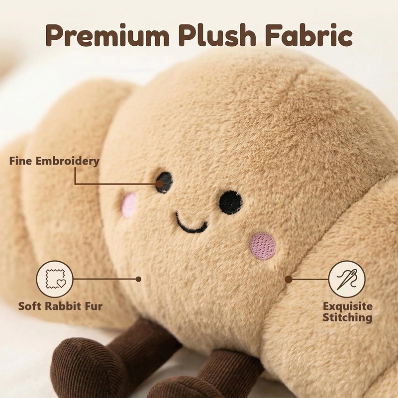 VigorSpring Croissant Plush Pillows 15 Inches