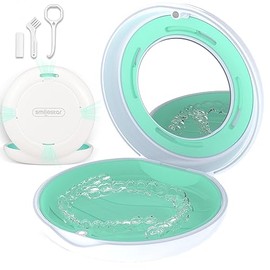 Caja De Retenedor, Estuche De Alineador Delgado Con Orificios De Ventilación Ajustables Y Espejo, Compatible Con Invisalign, Protector Nocturno Y Protector Bucal, Estuche De Retene