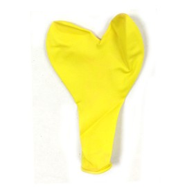 Allydrew 16 Inch Heart Shaped Metallic Latex Balloons (20 pack), Yellow