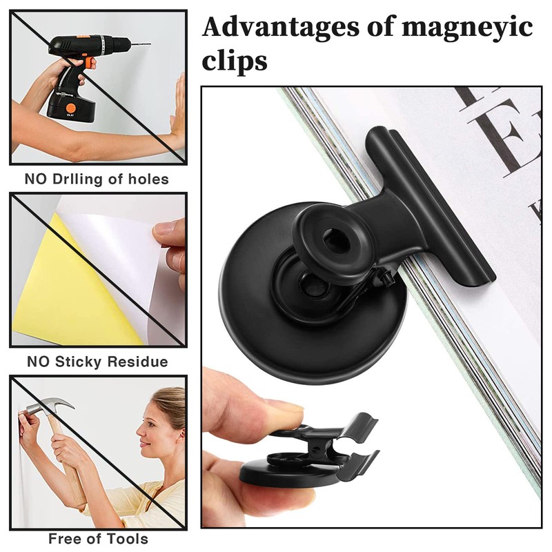Magnetic Clips, 20PCS Strong Fridge Magnet Hook Clip for Family