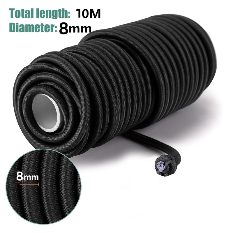 Ultimate Resistant 10m Elasticated Secure Rope, Bungee Straps, Elastic Bungee