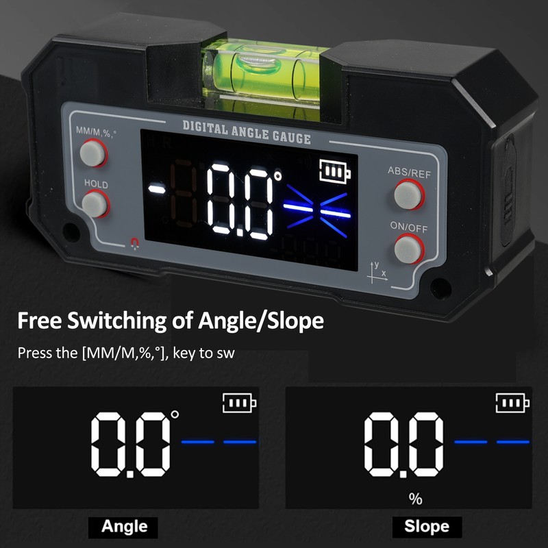 Digital Angle Gauge Liquid Leveler Finder Inclinometer Bevel Gauge XY
