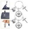 TOYANDONA Pack of 2 Camping Keychain Compass Keychain Camping Key