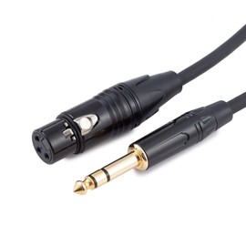 XLR Female to TRS, 6Ft(1.83m) Ancable XLR Jack to 1/4 6.35mm TRS Male Plug Balanced Cable for Mic, Speaker, PA