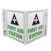 ZING 2522-4PK Eco Safety V Sign, First Aid Station, 7Hx12Wx5D,