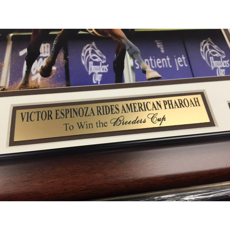 BREEDERS CUP TRIPLE CROWN AMERICAN PHAROAH Victor Espinoza FRAMED 8X10