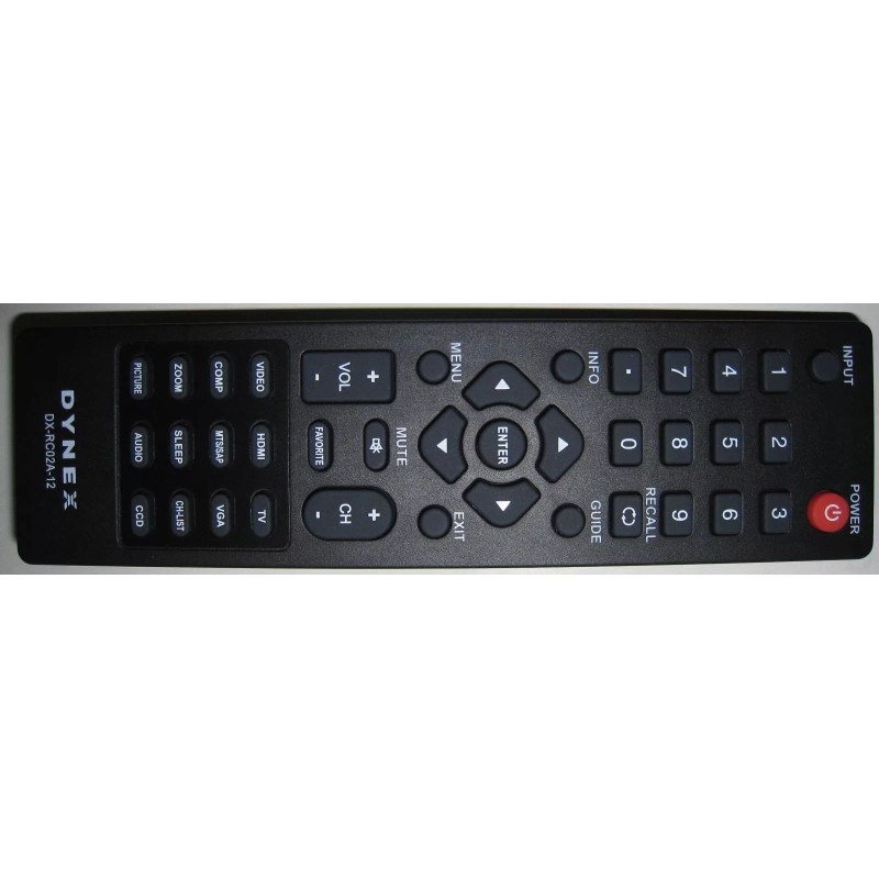 DYNEX Original DYNEX DX-RC02A-12 TV Remote For most DYNEX TV