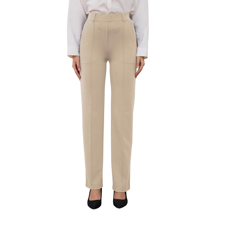 Yoga Dress Pants for Women Straight Leg Stretchy Pull On