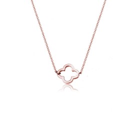 Elli Women's Clover Necklace Filigree Lucky Charm in 925 Sterling Silver, Facet cut, None