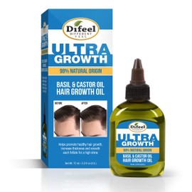 Difeel Mens Ultra Growth Basil and Castor Hair Oil 2.5 oz.