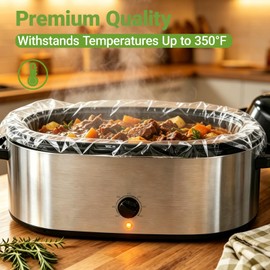 Xsourcer Electric Roaster Liners, 12 Pcs Disposable Roaster Liner, 34 x 18 Inch Food Grade Bag Fits for 16, 18, 22 Quarts Roasters, Roasting Oven Liner Cooking Bags for Immediate Cleanup