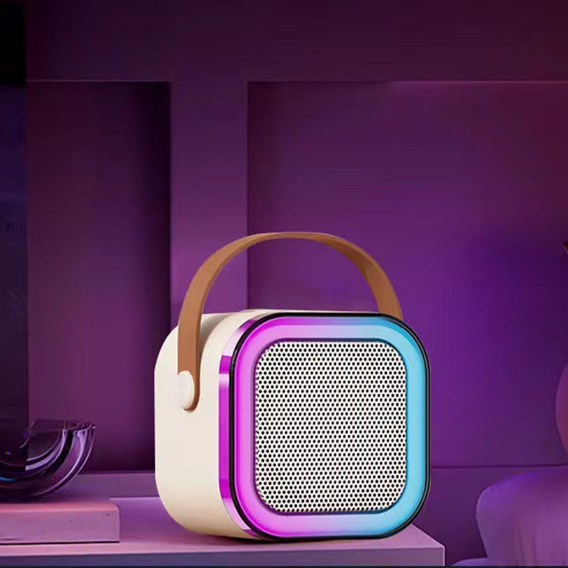 Mini Karaoke Machine Karaoke Speaker with Wireless Microphone Light Effects