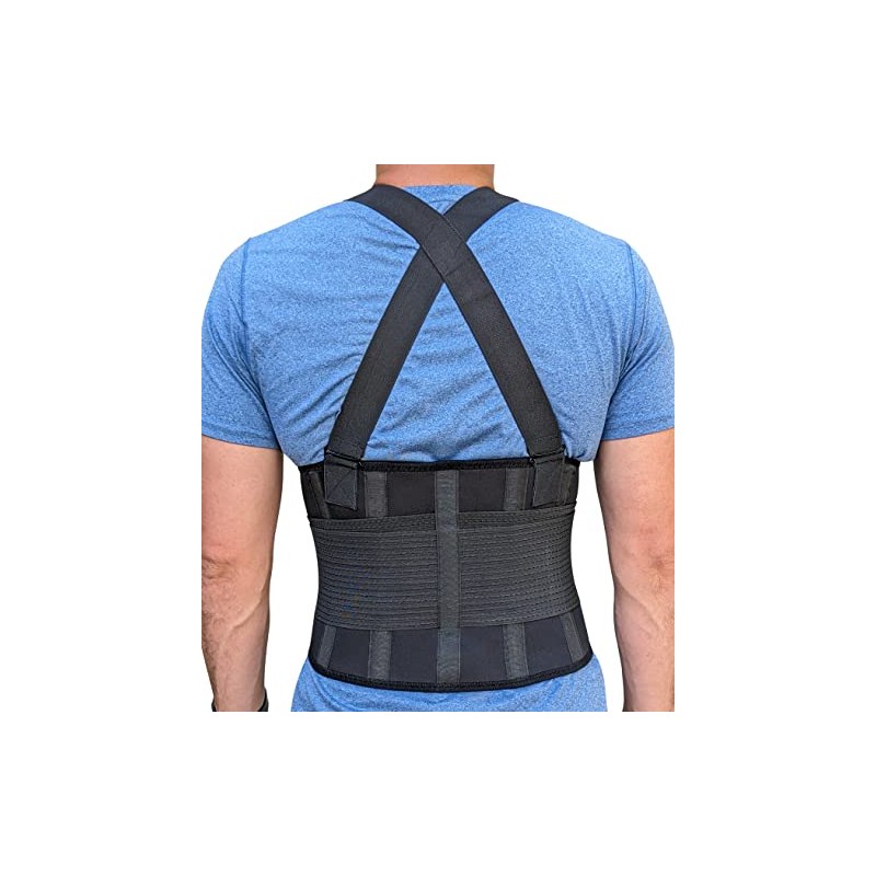 Soporte Lumbar con Tirantes/Soporte Ajustable para la Espalda de Trabajo