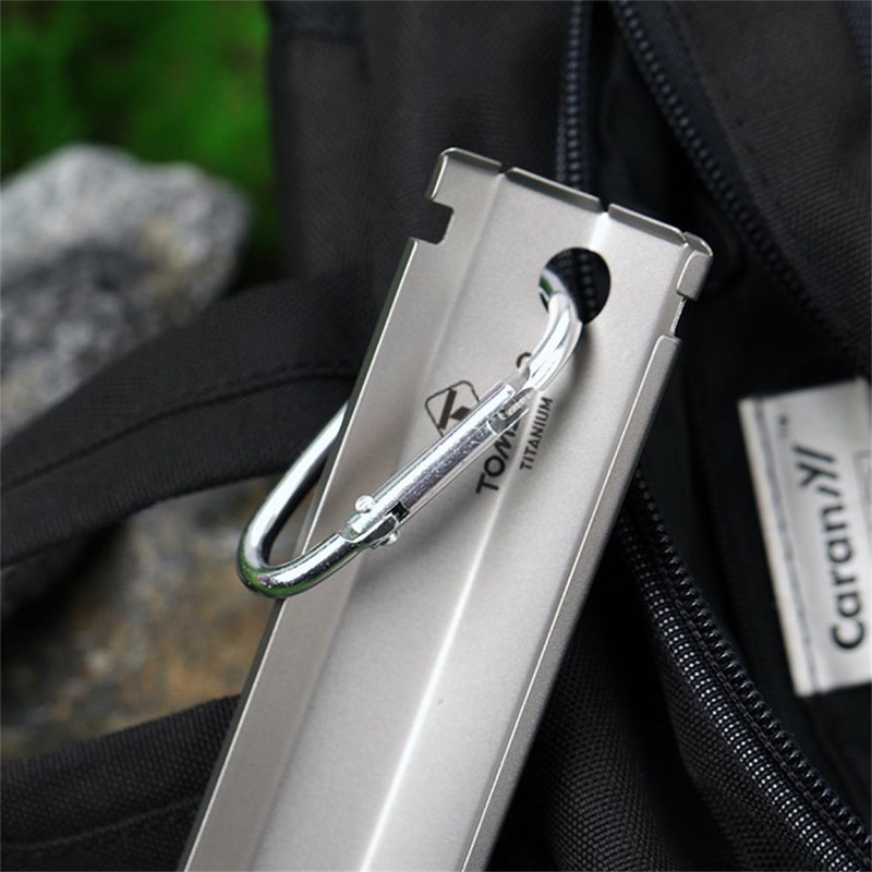 TOMSHOO Titanium Garden Hand Serrated Shovel Outdoor Camping Hiking Backpacking