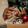 PUSCOBSY Christmas Press on Nails Medium Square Fake Nails Xmas