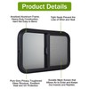 24"x15" RV Sliding Window - Horizontal Teardrop Style, DOT-Certified Tempered