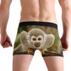 ZZKKO Monkey Mens Boxer Briefs Underwear Breathable Stretch Boxer Trunk