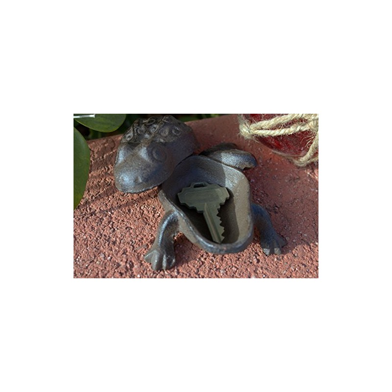 Cast Iron Frog Key Statuary Key Hider