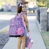 Choco Mocha Kids Rolling Backpack for Girls with Lunch Bag