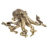 KITANDOVE Unique Sculpted Brass Octopus Ornament for Home Decor -