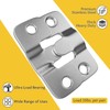 4PCS Flush Mount Bracket, Interlocking Photo Hanging Hook (Silver, 1.7")