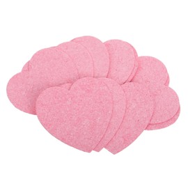 FRCOLOR Gentle Face Cleansing 10 Pack Heart-shape Facial Exfoliating Sponges for Makeup Removal Compact Portable for Skin