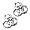 2X 3D Silver Metal Biochemical Marker Emblem Car Motorcycle Biohazard