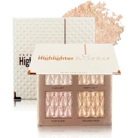 Paleta de Maquillaje Con Resaltador de 4 Colores Shimmer Bronze Contour Shadow Illumination Highlight Eyeshadow Palette Eyeshadow Cosmetic Set