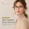 FancyFlower Square Reading Glasses for Women - Amber Mist -