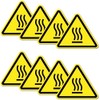 Pack of 8 Warning Stickers 6 x 5 cm Heat