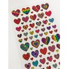 Paper Projects 01.70.04.056 Rainbow Hearts Glitter Reusable Stickers, Multi-Colour, 19.5