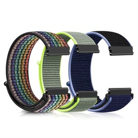 Ecogbd Nylon Replacement Strap 16 mm 18 mm 19 mm 20 mm 22 mm, Quick Release Sports Bracelet for Men and Women, Soft Fabric, Adjustable, Breathable Loop Watch Strap, Nylon