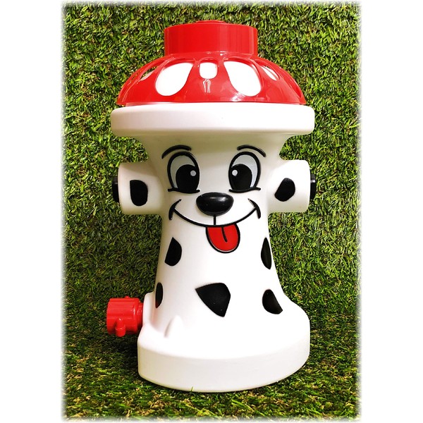 Matty's Toy Stop FIDO The FIRE Dog Hydrant Water Sprinkler for Kids, Attaches to Standard Garden Hose & Sprays Up to 10 Feet High & 16 Feet Wide, Measures 10.75" High