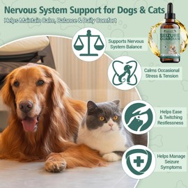 Seizure Guardian for Dogs and Cats – Helps Manage Seizure Symptoms, Helps Calm the Nervous System & Ease Twitching/Restlessness, Natural Herbal Formula with Passionflower & Ashwagandha & More, 2 Fl Oz