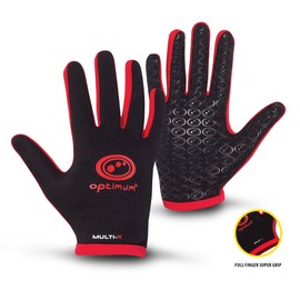 Optimum Multi-X Gloves - Slim Design - Cushioned, Breathable and Warm Padded - Enhanced Grip for Football, Cycling, and other Active Pursuits - Multi Color Senior and Junior Sizes