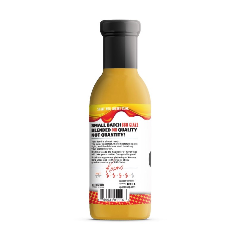 Kosmos Q Pineapple Heat BBQ Glaze, Sweet and Spicy Glaze