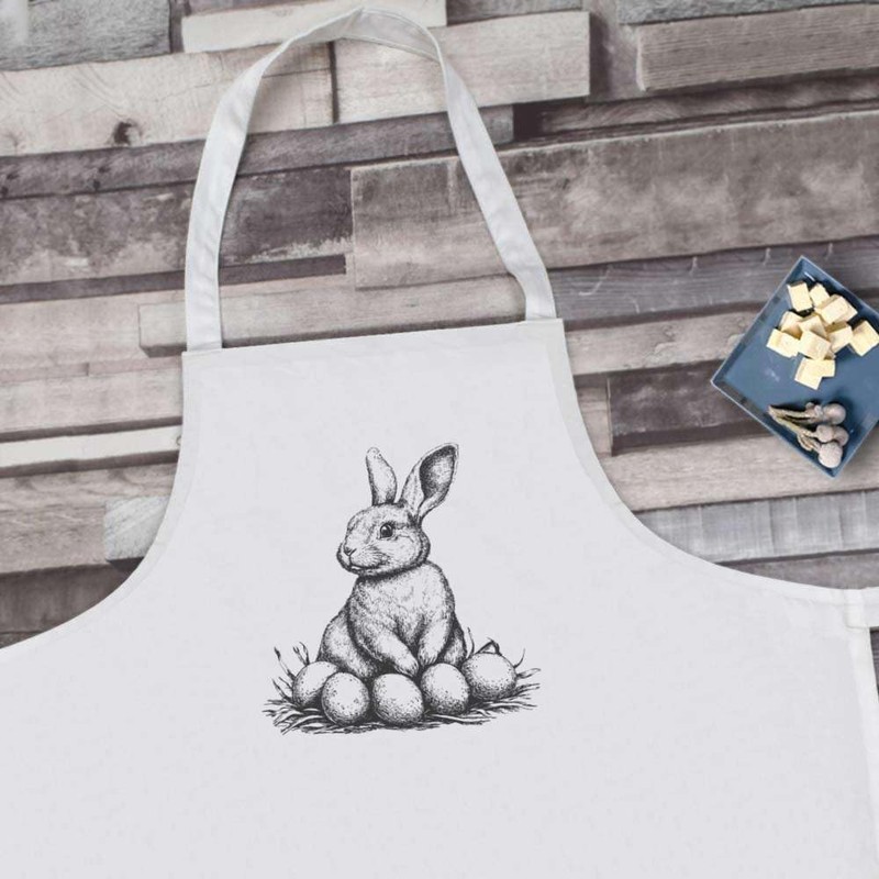 Azeeda 'Easter Bunny with Eggs' Unisex Cooking Apron (AP00077896)