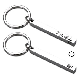 Iron 6th Anniversary Giifts - Iron Anniversary Giift for Him Her Iron Gifts for 6th Anniversary Happy Anniversary Giift Couple Keychain Christmas Gifts for Husband Wife 6 Year Anniversary Steel Gifts