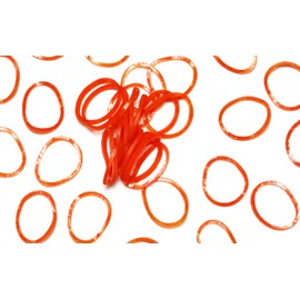 Rainbow Loom Orange Jelly Rubber Bands Refill + C-Clips