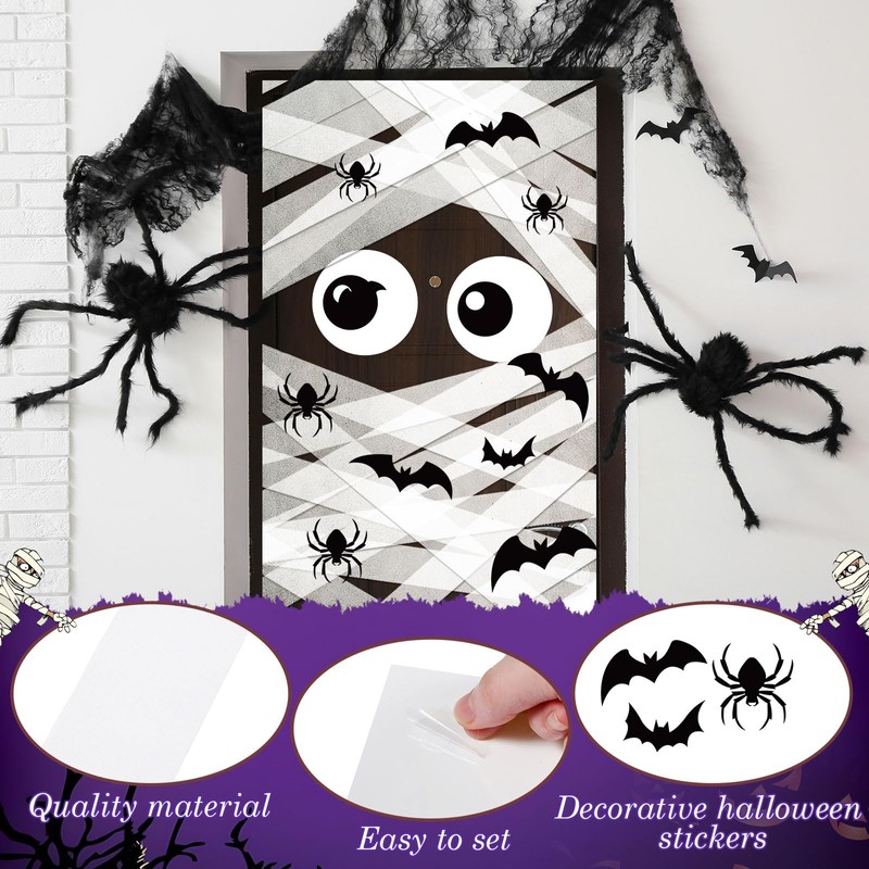 Epakh 6 Rolls Halloween Door Decorations, Mummy Decorating Kit